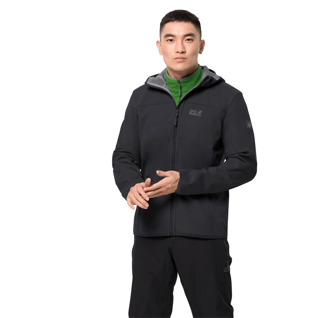 Jack Wolfskin NORTHERN POINT Férfi Softshell Kabát Fekete - HREJPT-502